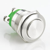 19mm Economical Metal Push Button Switch Momentary High Head Stainless Steel Screw Pin 1 Normally-Open