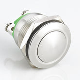 19mm Economical Metal Push Button Switch Momentary Ball Head Stainless Steel Screw Pin 1 Normally-Open