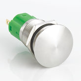 16mm Metal Push Button Switch Momentary Mushroom Head Stainless Steel Soldering Pin 1 Normally-Open and 1 Normally-Closed