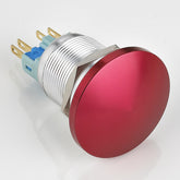 22mm Metal Push Button Switch Momentary Mushroom Head Stainless Steel Soldering Pin 1 Normally-Open and 1 Normally-Closed