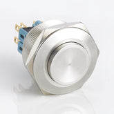 30mm Metal Push Button Switch Momentary High Head Stainless Steel Soldering Pin 1 Normally-Open and 1 Normally-Closed
