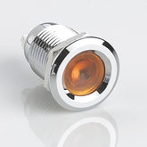 12mm Metal Indicator Light Chrome-plated Brass Concave Head Screw Pin