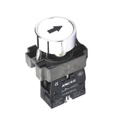 Metal Push Button Switch Flat Head Symbol Arrow 1 Normally-Open