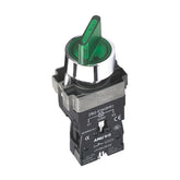 Metal Rotary Selector Switch 2-Gear LED Short Handle 1 Normally-Open