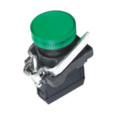 Plastics Indicator Light Green Metal Shell