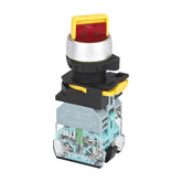 Rotary Selector Switch LED 2-Gear Latching Short Handle 1 Normally-Open and 1 Normally-Closed