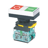 Double Push Buttons Flat Head Plug Terminal Momentary 1 Normally-Open and 1 Normally-Closed