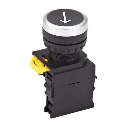 Panel Board Device Push Button Down Black 1NO