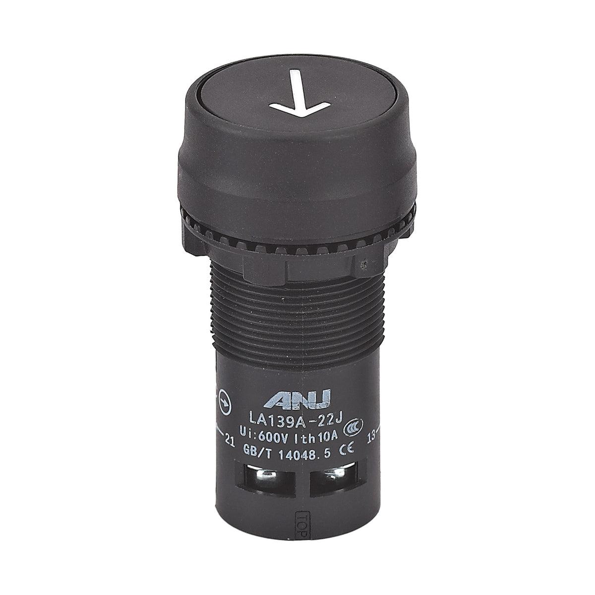 Panel Board Device Push Button Down Black 1NO