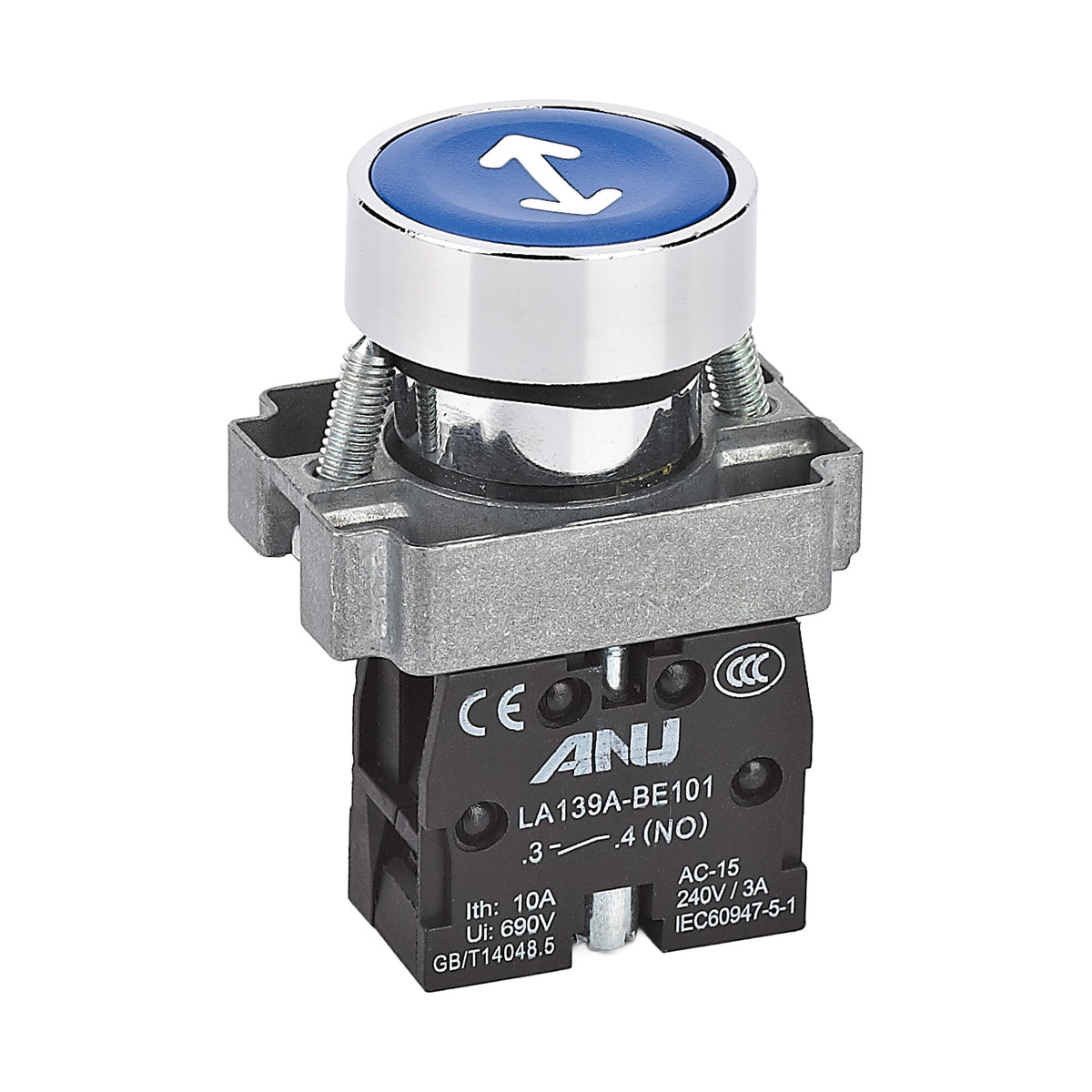 Panel Board Device Push Button Run Blue 1NO