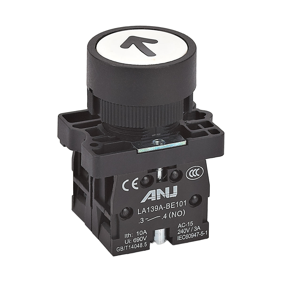 Panel Board Device Push Button Up White 1NO