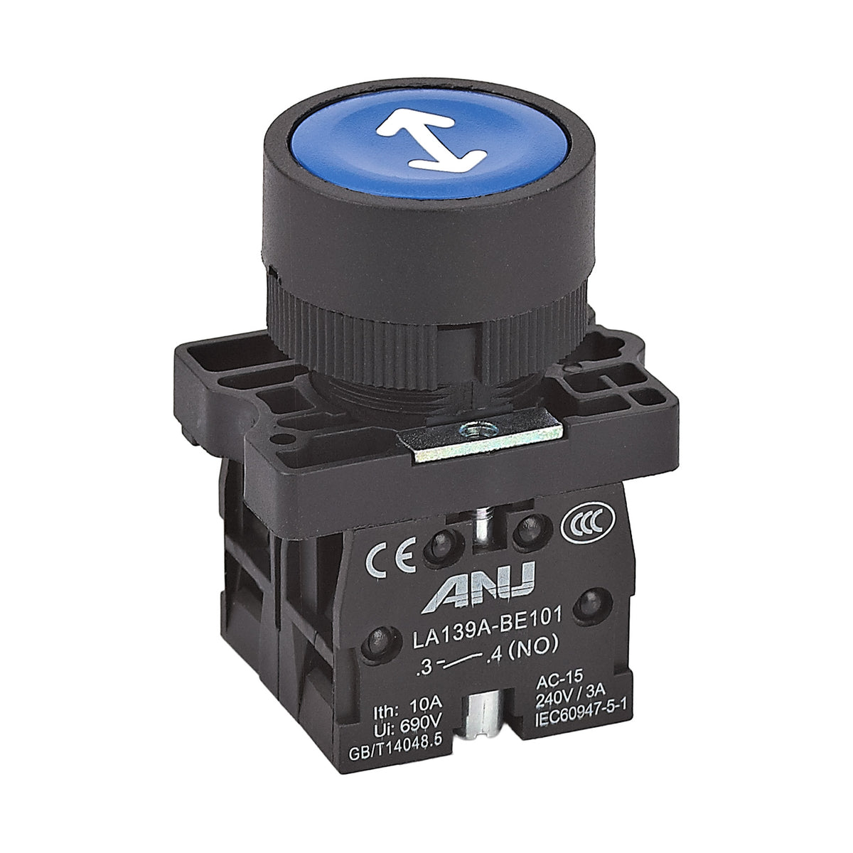 Panel Board Device Push Button Run Blue 1NO