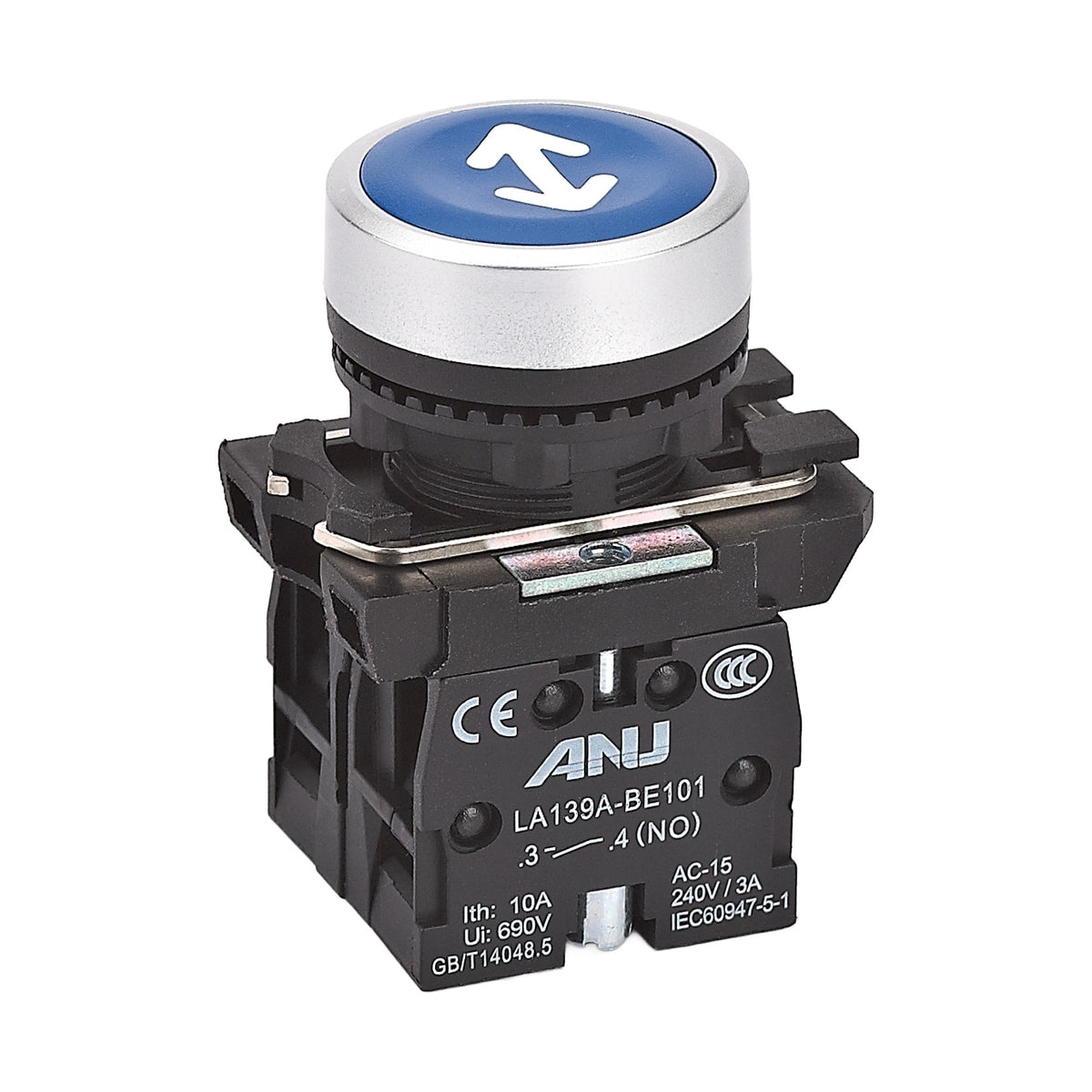 Panel Board Device Push Button Run Blue 1NO