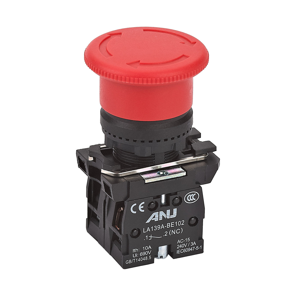 Panel Board Device Emergency Stop Button Red 1NC