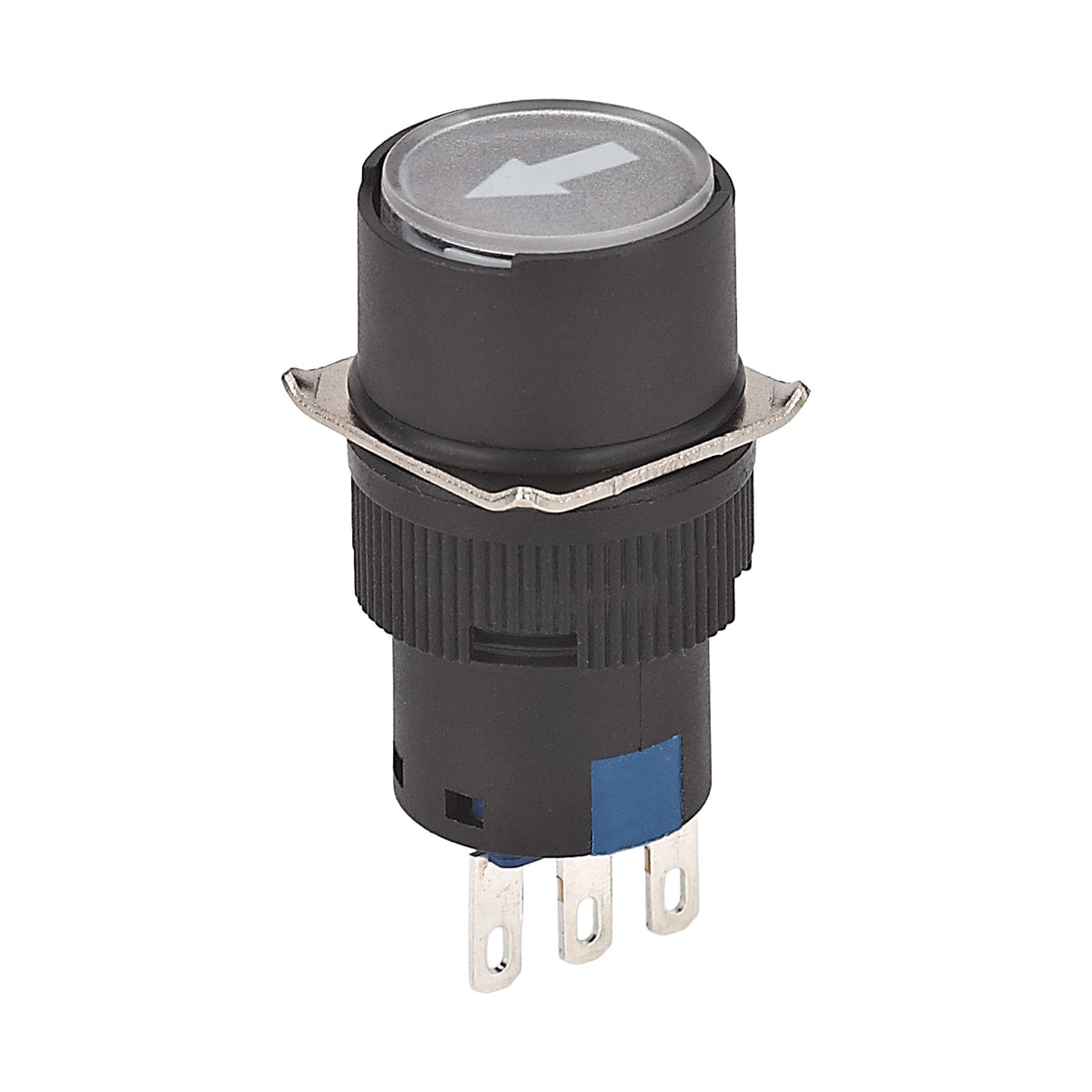 Panel Board Device Push Button Down Black 1NO+1NC