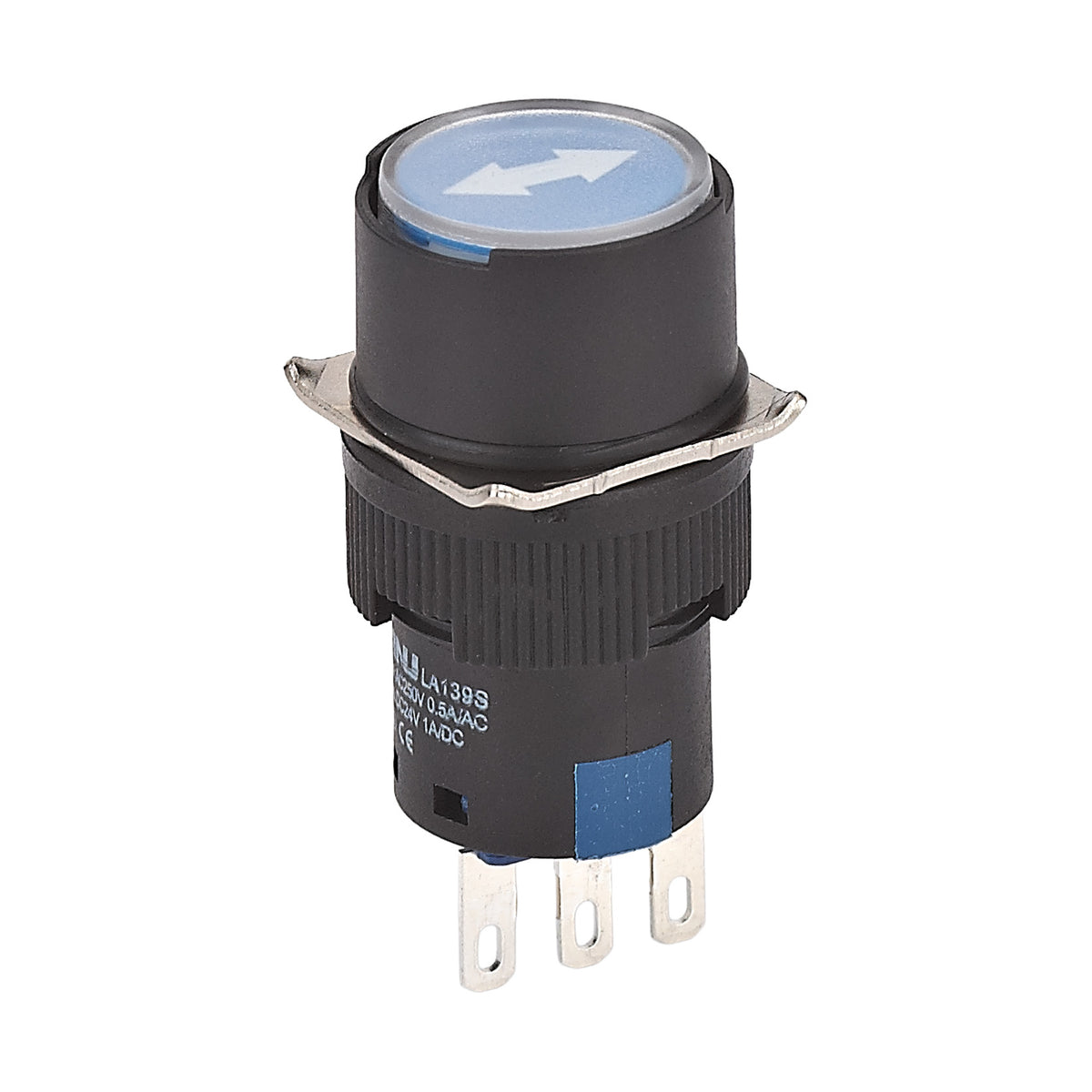 Panel Board Device Push Button Run Blue 1NO+1NC