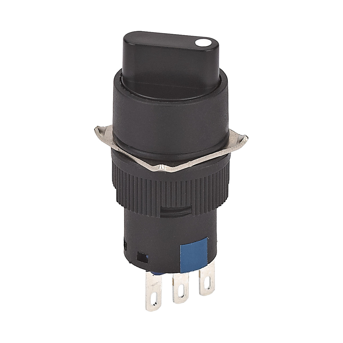 Panel Board Device Select Switch Black 1NO+1NC