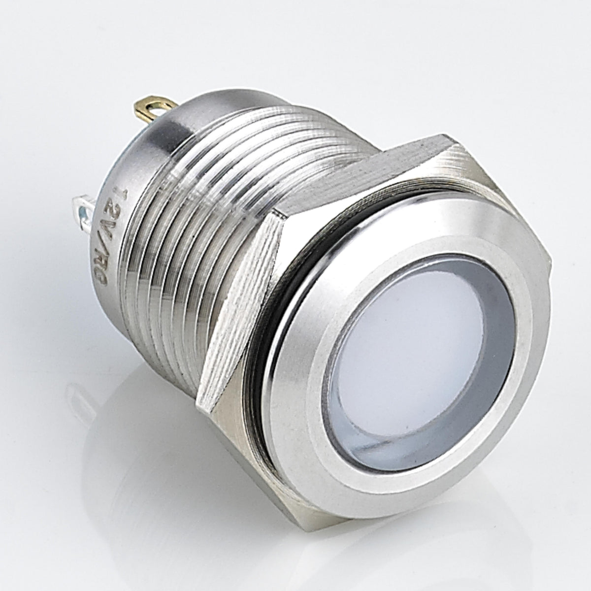 Three Colors 16mm Metal Indicator Light Stainless Steel Flat Head Soldering Pin