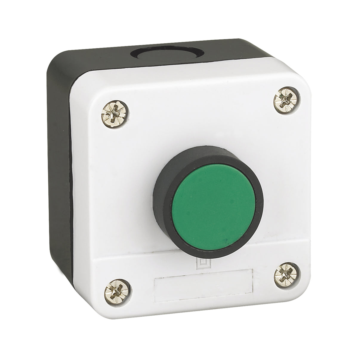 1-Hole Push Button Box Green Button