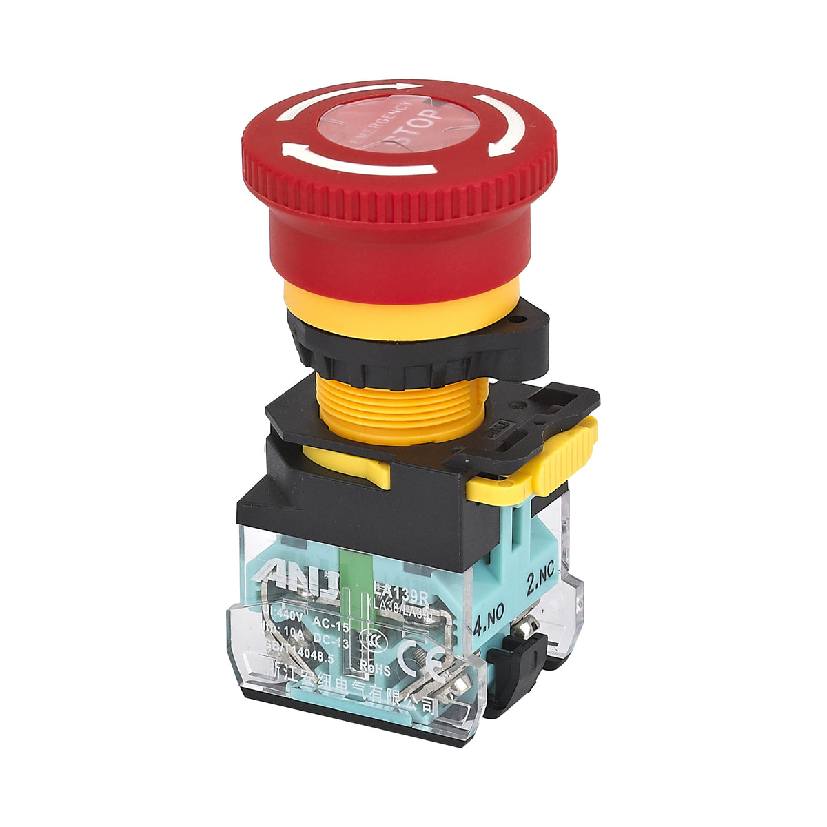 Emergency Stop Release After Rotation 1 Normally-Open 'STOP'