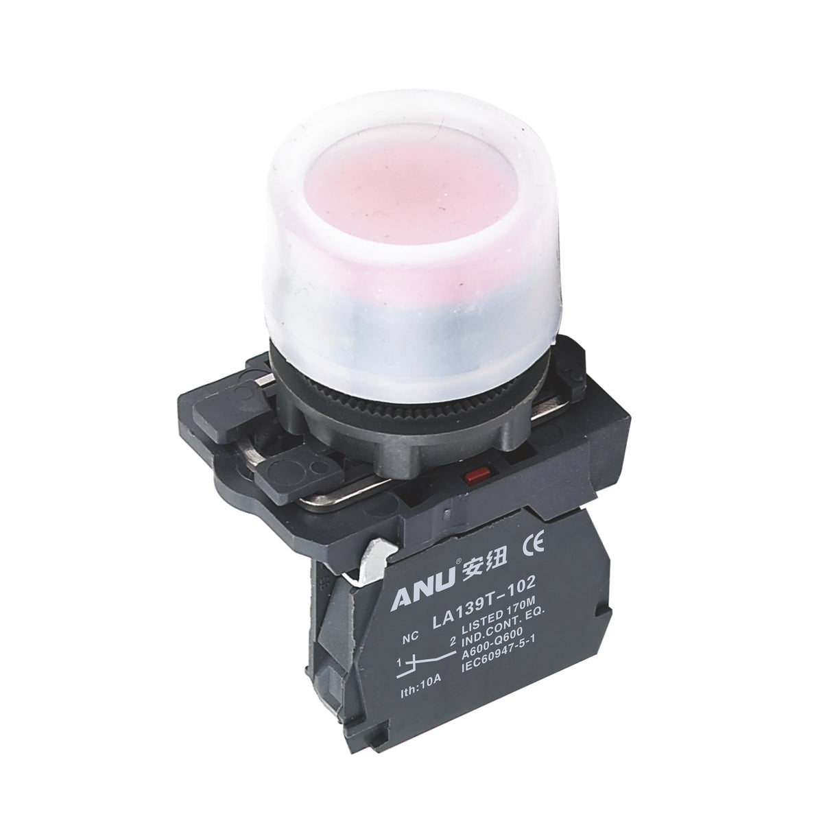 Plastics Push Button Switch Flat Head Waterproof Momentary 1 Normally-Open